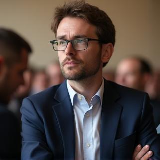 Evan Richards at a security conference